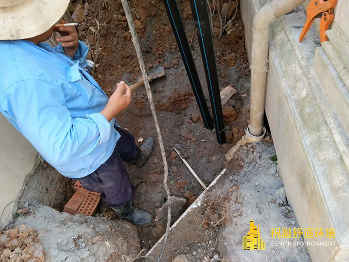 富陽(yáng)富春玫瑰園18號(hào)別墅地源熱泵施工案例